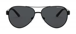 Armani Exchange 0AX2034S 600087 Metall Pilot Schwarz/Schwarz Sonnenbrille mit Sehstärke, verglasbar; Sunglasses; auch als Gleitsichtbrille