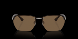 Armani Exchange 0AX2048S 608573 Metall Rechteckig Grau/Grau Sonnenbrille, Sunglasses