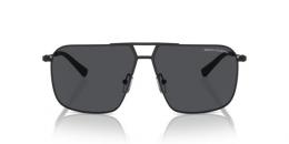 Armani Exchange 0AX2050S 600087 Metall Pilot Schwarz/Schwarz Sonnenbrille, Sunglasses