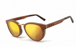 CORÂ® | COR003 Holz Sonnenbrille - laser gold  Sonnenbrille, UV400 Schutzfilter