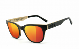 CORÂ® | COR014 Holz Sonnenbrille - laser red  Sonnenbrille, UV400 Schutzfilter