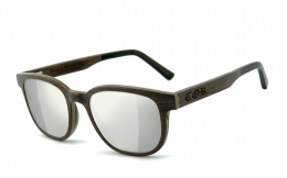 CORÂ® | COR016 Holz Sonnenbrille - laser silver  Sonnenbrille, UV400 Schutzfilter