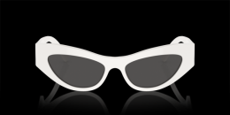 Dolce&Gabbana 0DG4450 331287 Kunststoff Schmetterling / Cat-Eye Weiss/Weiss Sonnenbrille mit Sehstärke, verglasbar; Sunglasses; auch als Gleitsichtbrille