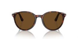 Persol 0PO3350S 24/57 polarisiert Kunststoff Panto Havana/Havana Sonnenbrille mit Sehstärke, verglasbar; Sunglasses; auch als Gleitsichtbrille