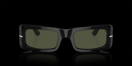 Persol FRANCIS 0PO3332S 95/31 Kunststoff Rechteckig Schwarz/Schwarz Sonnenbrille mit Sehstärke, verglasbar; Sunglasses; auch als Gleitsichtbrille