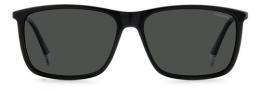 Polaroid PLD 4130/S/X 807 polarisiert Kunststoff Rechteckig Schwarz/Schwarz Sonnenbrille mit Sehstärke, verglasbar; Sunglasses; auch als Gleitsichtbrille