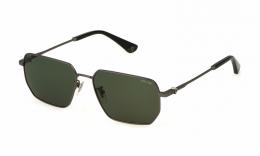 Police FORCE 7 SPLN40 E56K Metall Hexagonal Braun/Grau Sonnenbrille mit Sehstärke, verglasbar; Sunglasses; auch als Gleitsichtbrille