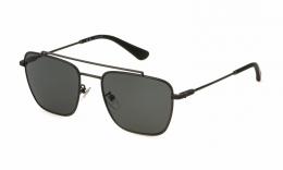 Police OCTANE 10 SPLN38 568P polarisiert Metall Pilot Grau/Grau Sonnenbrille mit Sehstärke, verglasbar; Sunglasses; auch als Gleitsichtbrille