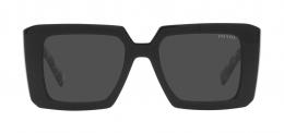 Prada 0PR 23YS 1AB5S0 Kunststoff Panto Schwarz/Schwarz Sonnenbrille mit Sehstärke, verglasbar; Sunglasses; auch als Gleitsichtbrille