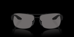 Prada Linea Rossa 0PS 50ZS 1AB02G polarisiert Metall Panto Schwarz/Schwarz Sonnenbrille, Sunglasses