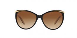 Ralph Lauren RA 5150 0RA5150 109013 Kunststoff Schmetterling / Cat-Eye Schwarz/Schwarz Sonnenbrille mit Sehstärke, verglasbar; Sunglasses; auch als Gleitsichtbrille