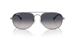 Ray-Ban 0RB3735 004/78 polarisiert Metall Panto Grau/Grau Sonnenbrille, Sunglasses