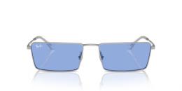Ray-Ban 0RB3741 003/80 Metall Rechteckig Silberfarben/Silberfarben Sonnenbrille, Sunglasses