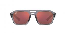 Ray-Ban CORRIGAN 0RB4397 6684D0 Kunststoff Irregular Transparent/Grau Sonnenbrille mit Sehstärke, verglasbar; Sunglasses; auch als Gleitsichtbrille