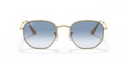 Ray-Ban HEXAGONAL 0RB3548 001/3F Metall Irregular Goldfarben/Goldfarben Sonnenbrille mit Sehstärke, verglasbar; Sunglasses; auch als Gleitsichtbrille