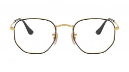 Ray-Ban HEXAGONAL OPTICS 0RX6448 2991 Metall Panto Schwarz/Goldfarben Brille online; Brillengestell; Brillenfassung; Glasses; auch als Gleitsichtbrille