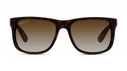 Ray-Ban JUSTIN 0RB4165 865/T5 polarisiert Kunststoff Rechteckig Havana/Havana Sonnenbrille mit Sehstärke, verglasbar; Sunglasses; auch als Gleitsichtbrille