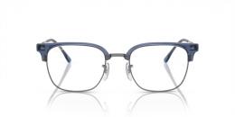 Ray-Ban NEW CLUBMASTER 0RX7216 8379 Kunststoff Panto Transparent/Blau Brille online; Brillengestell; Brillenfassung; Glasses; auch als Gleitsichtbrille