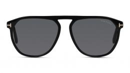 Tom Ford FT0835 01A Kunststoff Rund Schwarz/Schwarz Sonnenbrille mit Sehstärke, verglasbar; Sunglasses; auch als Gleitsichtbrille
