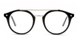 UNOFFICIAL Kunststoff Panto Schwarz/Goldfarben Brille online; Brillengestell; Brillenfassung; Glasses; auch als Gleitsichtbrille