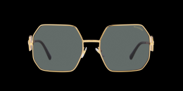 Versace 0VE2248 100281 polarisiert Metall Irregular Goldfarben/Goldfarben Sonnenbrille mit Sehstärke, verglasbar; Sunglasses