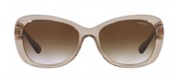 Vogue 0VO2943SB 299013 Kunststoff Schmetterling / Cat-Eye Transparent/Braun Sonnenbrille mit Sehstärke, verglasbar; Sunglasses; auch als Gleitsichtbrille