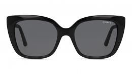 Vogue 0VO5337S W44/87 Kunststoff Panto Schwarz/Schwarz Sonnenbrille mit Sehstärke, verglasbar; Sunglasses; auch als Gleitsichtbrille