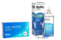 Air Optix Aqua (6 Linsen) + ReNu MultiPlus 360 ml Sparset