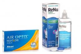 Air Optix Night & Day Aqua (6 Linsen) + ReNu MultiPlus 360 ml mit Behälter