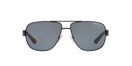 Armani Exchange 0AX2012S 606381 polarisiert Metall Pilot Schwarz/Schwarz Sonnenbrille, Sunglasses