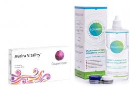 Avaira Vitality (6 Linsen) + Solunate Multi-Purpose 400 ml mit Behälter