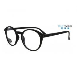 BLUESHIELDS Bildschirmbrille in Retro Form schwarz