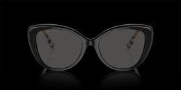 Burberry 0BE4407 385387 Kunststoff Schmetterling / Cat-Eye Schwarz/Schwarz Sonnenbrille mit Sehstärke, verglasbar; Sunglasses; auch als Gleitsichtbrille