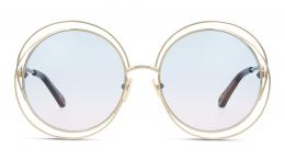 Chloe CH0045S 006 Metall Rund Goldfarben/Goldfarben Sonnenbrille, Sunglasses; auch als Gleitsichtbrille