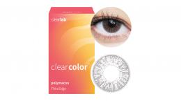 Clearcolor™ Colors - Gray Farblinsen Sphärisch 2 Stück Kontaktlinsen; Farblinsen; Motivlinsen; Halloween; Karneval; Verkleiden; Kontaktlinsen
