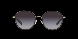 Coach C6179 0HC7129 50028G Metall Rund Schwarz/Schwarz Sonnenbrille mit Sehstärke, verglasbar; Sunglasses; auch als Gleitsichtbrille