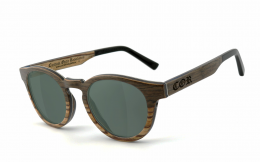 COR® | COR002 Holz Sonnenbrille - grau-grün polarisierend polarisierte  Sonnenbrille, UV400 Schutzfilter