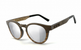 CORÂ® | COR002 Holz Sonnenbrille - laser silver  Sonnenbrille, UV400 Schutzfilter