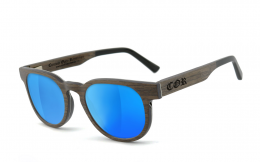 CORÂ® | COR005 Holz Sonnenbrille - laser blue  Sonnenbrille, UV400 Schutzfilter