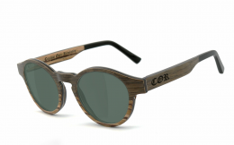 CORÂ® | COR009 Holz Sonnenbrille - grau-grÃ¼n polarisierend polarisierte  Sonnenbrille, UV400 Schutzfilter