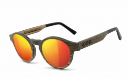 COR® | COR009 Holz Sonnenbrille - laser red  Sonnenbrille, UV400 Schutzfilter