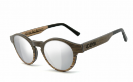 CORÂ® | COR009 Holz Sonnenbrille - laser silver  Sonnenbrille, UV400 Schutzfilter