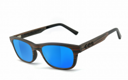 CORÂ® | COR010 Holz Sonnenbrille - laser blue  Sonnenbrille, UV400 Schutzfilter