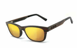 COR® | COR010 Holz Sonnenbrille - laser gold  Sonnenbrille, UV400 Schutzfilter