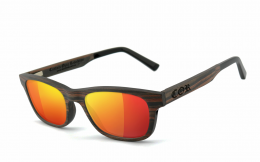 COR® | COR010 Holz Sonnenbrille - laser red  Sonnenbrille, UV400 Schutzfilter