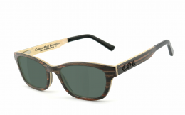 CORÂ® | COR011 Holz Sonnenbrille - grau-grÃ¼n polarisierend polarisierte  Sonnenbrille, UV400 Schutzfilter