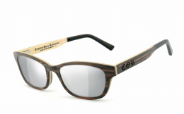 COR® | COR011 Holz Sonnenbrille - laser silver  Sonnenbrille, UV400 Schutzfilter