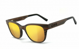 COR® | COR012 Holz Sonnenbrille - laser gold  Sonnenbrille, UV400 Schutzfilter