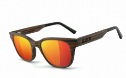 CORÂ® | COR012 Holz Sonnenbrille - laser red  Sonnenbrille, UV400 Schutzfilter