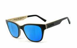 CORÂ® | COR014 Holz Sonnenbrille - laser blue  Sonnenbrille, UV400 Schutzfilter
